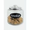 Home Basics Glass Cookie Jar With Metal Top Storage & Organization