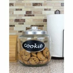 Home Basics Glass Cookie Jar With Metal Top Storage & Organization -Home Basics shop unnamed file 1739