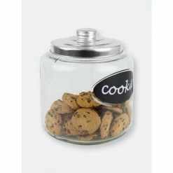 Home Basics Glass Cookie Jar With Metal Top Storage & Organization -Home Basics shop unnamed file 1741