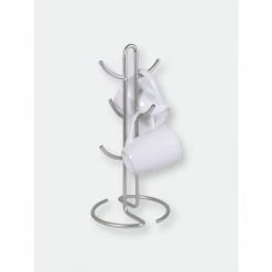Home Basics Simplicity Collection Satin Nickel Mug Tree Storage & Organization