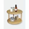 Home Basics 2 Tier Bamboo Lazy Susan Storage & Organization