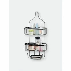 Home Basics Large Shower Caddy, Black Bath Accessories