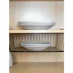 Home Basics Large Under The Shelf Basket, Black Onyx Storage & Organization