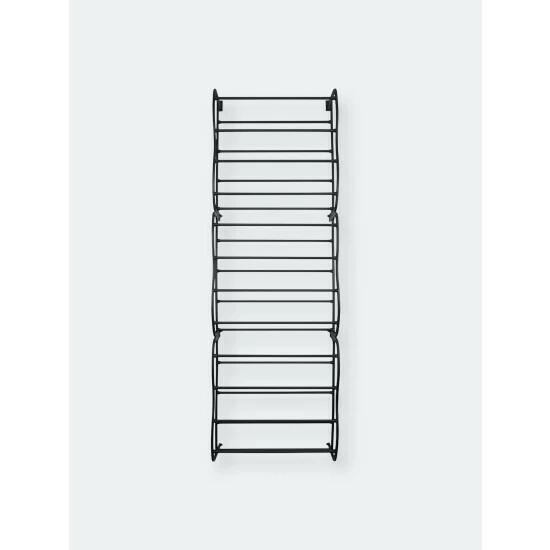 Home Basics 36 Pair Over The Door Steel Shoe Rack, Black Storage & Organization - Image 3
