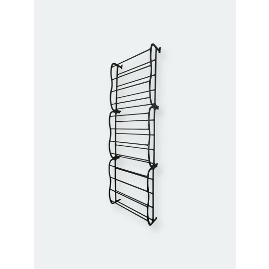 Home Basics 36 Pair Over The Door Steel Shoe Rack, Black Storage & Organization - Image 4