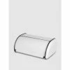 Home Basics Roll-Top Lid Steel Bread Box, White Tools & Accessories