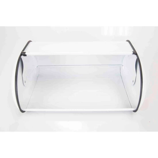 Home Basics Roll-Top Lid Steel Bread Box, White Tools & Accessories - Image 5