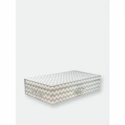 Home Basics Chevron Under-the-Bed Storage Box Storage & Organization