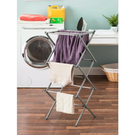Home Basics Sunbeam 3-Tier Expandable Clothes Dryer Storage & Organization - Image 2