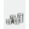 Home Basics 4 Piece Stainless Steel Canister Set Tools & Accessories