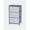 Home Basics 3 Drawer Storage Organizer, Grey Storage & Organization