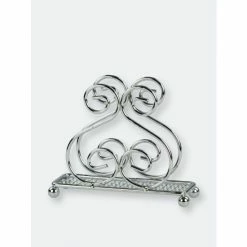 Home Basics Scroll Collection Chrome Plated Steel Napkin Holder Storage & Organization