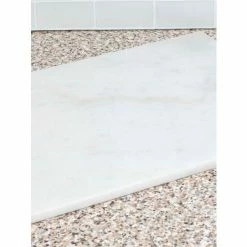 Home Basics 12" X 16" Marble Cutting Board, White Knives & Cutting Boards
