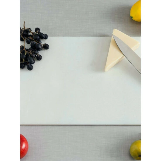 Home Basics 12" X 16" Marble Cutting Board, White Knives & Cutting Boards - Image 2