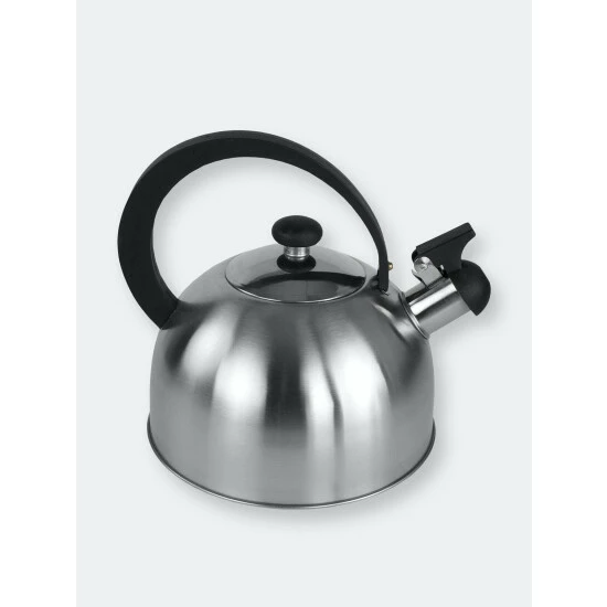 Home Basics 85 Oz. Stainless Steel Tea Kettle, Silver Electrics - Image 3