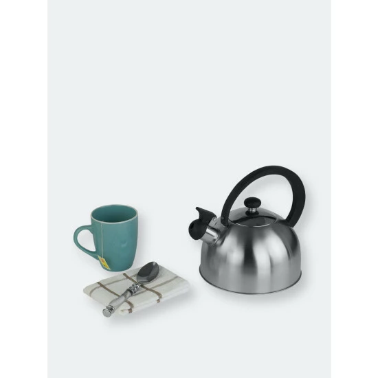 Home Basics 85 Oz. Stainless Steel Tea Kettle, Silver Electrics - Image 6