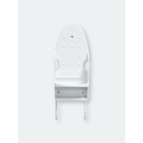Home Basics Wall Mount Ironing Board With Built-In Accessory Hooks, White Storage & Organization - Image 4