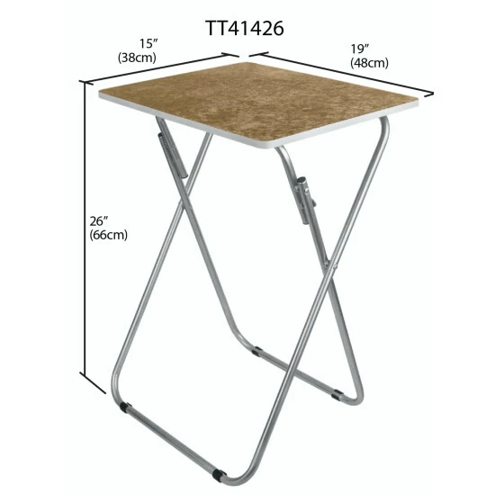 Home Basics Marble Multi-Purpose Foldable Table, Brown Storage & Organization - Image 7