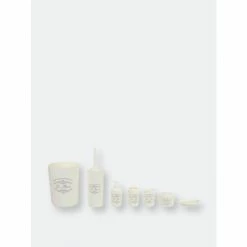 Home Basics Paris Collection 7 Piece Bath Ensemble, Beige Bath Accessories Default Title