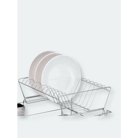 Home Basics 2-Tier 3 Piece Steel Dish Drainer Tools & Accessories - Image 3