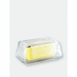 Home Basics Glass Butter Dish Reusables