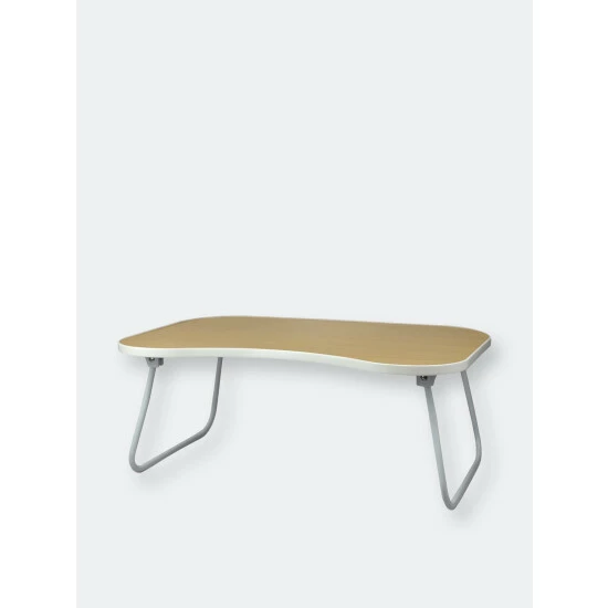 Home Basics Folding Portable Laptop Bed Tray, Natural Wood Storage & Organization