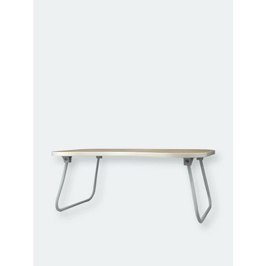 Home Basics Folding Portable Laptop Bed Tray, Natural Wood Storage & Organization - Image 8