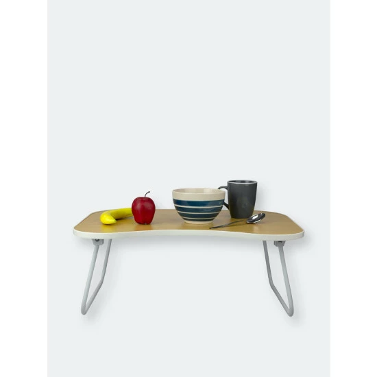 Home Basics Folding Portable Laptop Bed Tray, Natural Wood Storage & Organization - Image 10