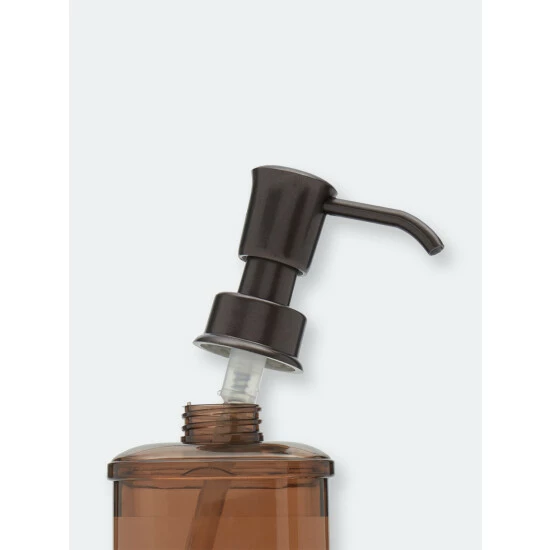 Home Basics 18.6 Oz. Soap Dispenser With Basketweave Sponge Holder Bath Accessories Default Title - Image 3