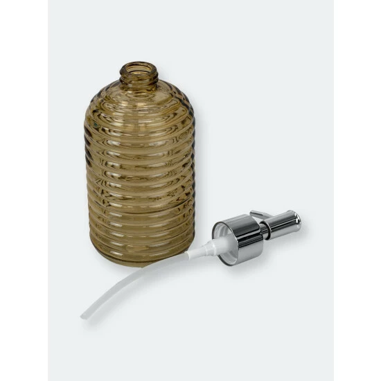 Home Basics Coastal Glass Soap Dispenser Bath Accessories - Image 2