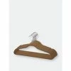 Home Basics 10 Piece Velvet Hanger, Brown Storage & Organization