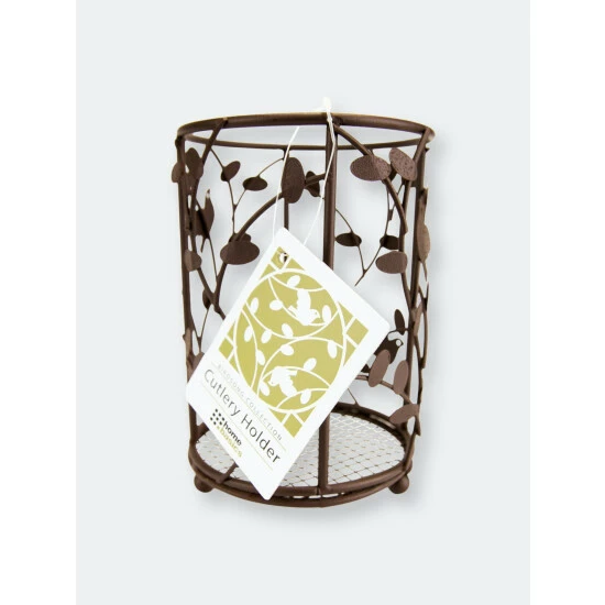 Home Basics Birdsong Collection Steel Free-Standing Round Cutlery Holder Tools & Accessories Default Title - Image 7