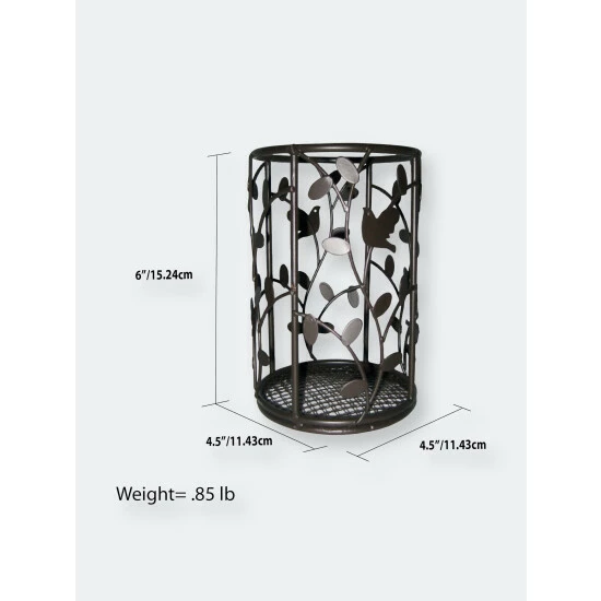 Home Basics Birdsong Collection Steel Free-Standing Round Cutlery Holder Tools & Accessories Default Title - Image 9