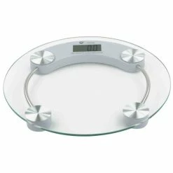 Home Basics Round Glass Bathroom Scale Electronics & Tech Accessories