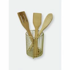 Home Basics Halo Steel Cutlery Holder With Mesh Bottom And Non-Skid Feet Tools & Accessories Default Title