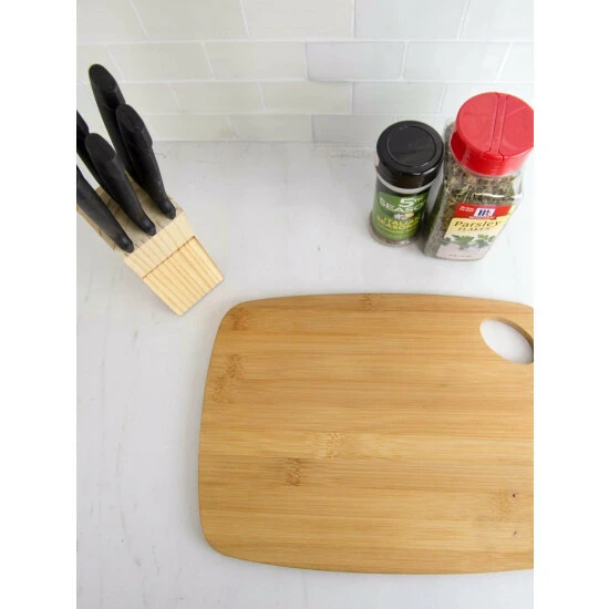 Home Basics 6 Piece Stainless Steel Steak Knife Set With All Natural Wood Display Block Storage & Organization - Image 9