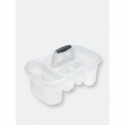 Home Basics Sterilite Bath Caddy, White Bath Accessories