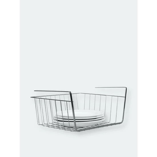 Home Basics Small Under The Shelf Basket, Black Onyx Storage & Organization - Image 4