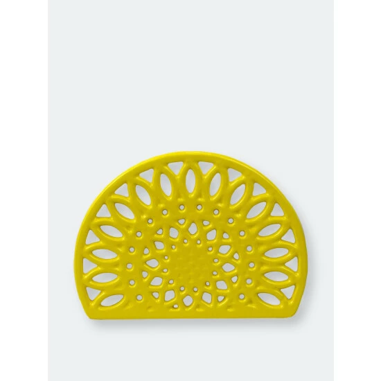 Home Basics Sunflower Cast Iron Napkin Holder, Yellow Storage & Organization - Image 5
