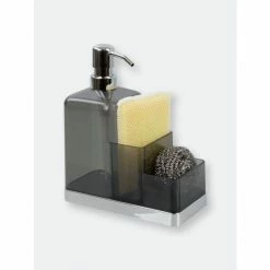 Home Basics Plastic Soap Dispenser Organizer, Grey Tools & Accessories