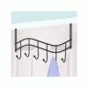 Home Basics Wave 6 Hook Over The Door Organizing Rack, Black Onyx Storage & Organization