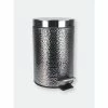 Home Basics Hammered Stainless Steel Waste Bin Storage & Organization