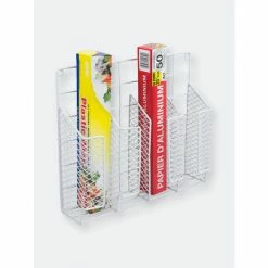 Home Basics Vinyl Coated Steel Wrap Organizer, White Storage & Organization