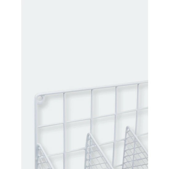 Home Basics Vinyl Coated Steel Wrap Organizer, White Storage & Organization - Image 5