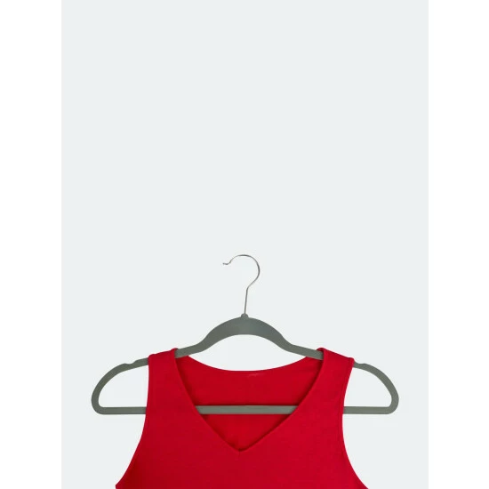 Home Basics Flocked Velvet Suit Hanger, (Pack Of 25), Grey Storage & Organization - Image 6