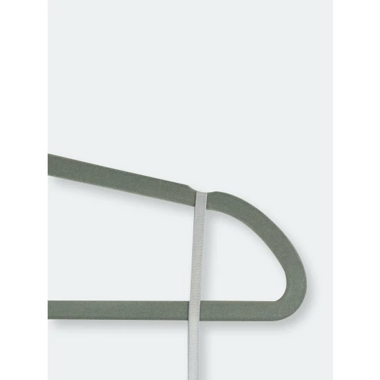 Home Basics Flocked Velvet Suit Hanger, (Pack Of 25), Grey Storage & Organization - Image 7