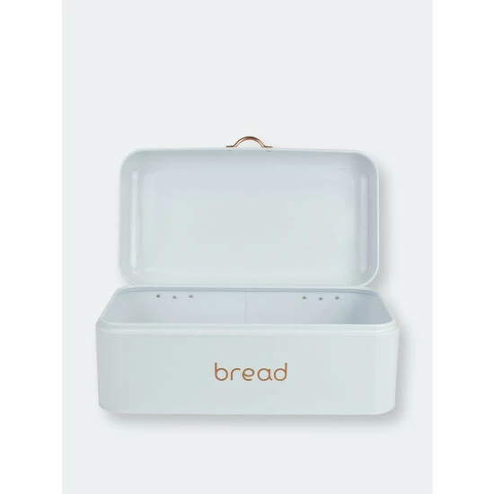 Home Basics Grove Bread Box, White Tools & Accessories - Image 4