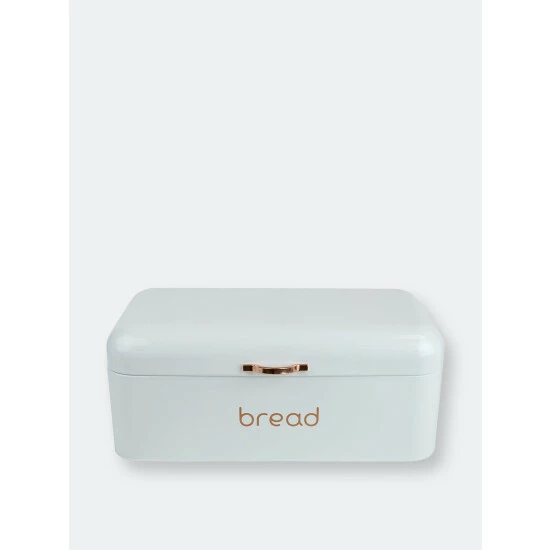 Home Basics Grove Bread Box, White Tools & Accessories - Image 6