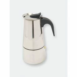 Home Basics 6 Cup Stainless Steel Espresso Maker, Silver Electrics