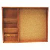 Home Basics Wall Mounted Wood Bulletin Board Storage & Organization Pine